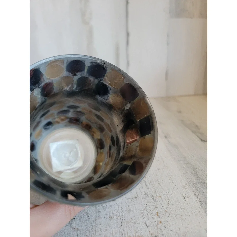 Stained glass brown elite holder vintage Unique Home decor Xmas